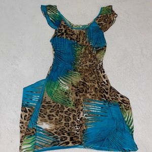 Brand: Monica, size: medium, maxi tropical dress